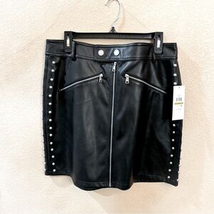 DKNY Faux-Leather Mini Skirt NWT size 32/14